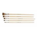 Flat Long Handle Red Sable Artist Brushes