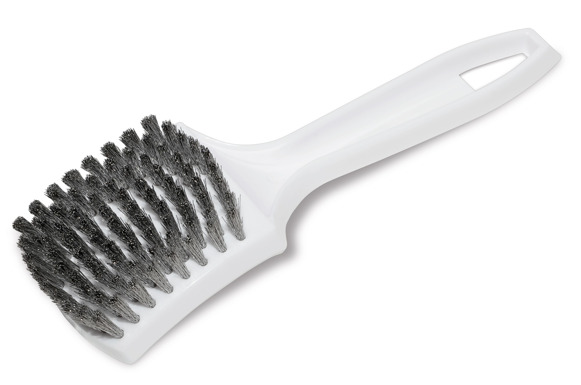 2 Pieces Wire Brush Steel Brush Large Stainless Steel Wire Scratch Brushes 14’’ Overall Length Brush with Wavy Grip Strong PP Plastic Handle 4 * 18 Row Bristles