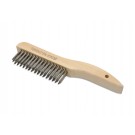 04030 - Wood Handle Stainless Steel Wire Shoe Handle Brush