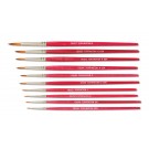 Finest Quality Tapered Synthetic Red Sable Pointed Water Color Brushes
