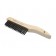 Item 04028 - 4 x 16 row Steel Wire Shoe Handle Scratch Brush on Wood Handle