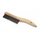 Item 04029 - 2 x 17 row Steel Wire Shoe Handle Scratch Brush on Wood Handle