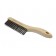 Item 04162 - 4 x 16 row Steel Wire Shoe Handle Scratch Brush on Plastic Handle